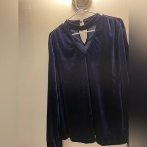 Velvet  Navy Blue Women's blouse